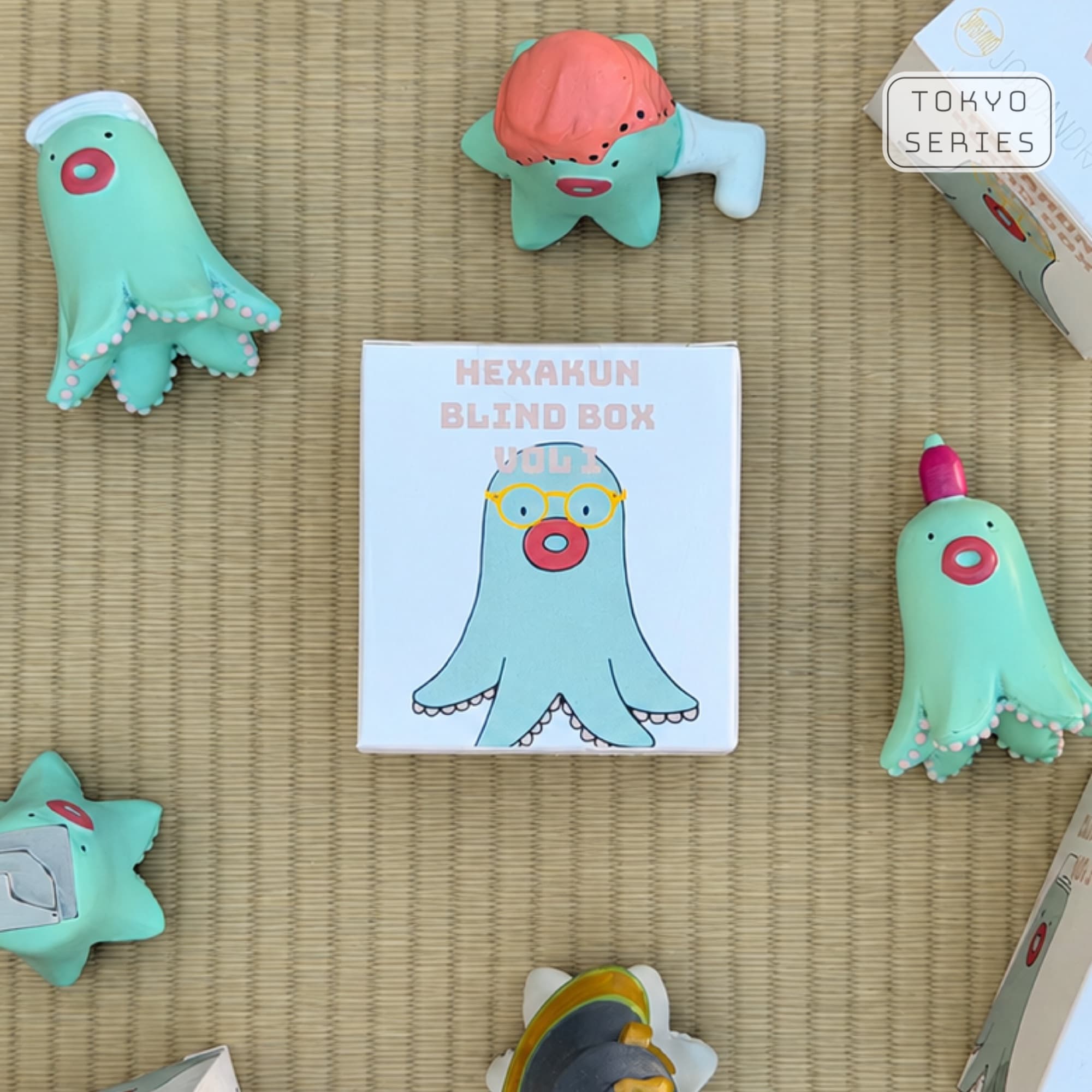 Hexakun Blind Box box and components